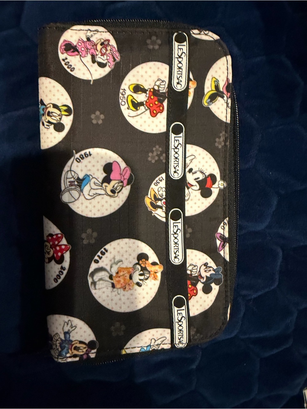 Lesportsac Black Disney Minnie Mouse Character Unisex Wallet